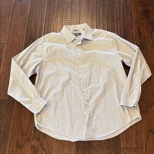 Kenneth Cole Reaction Men's Checked Grey Long Sleeve Shirt